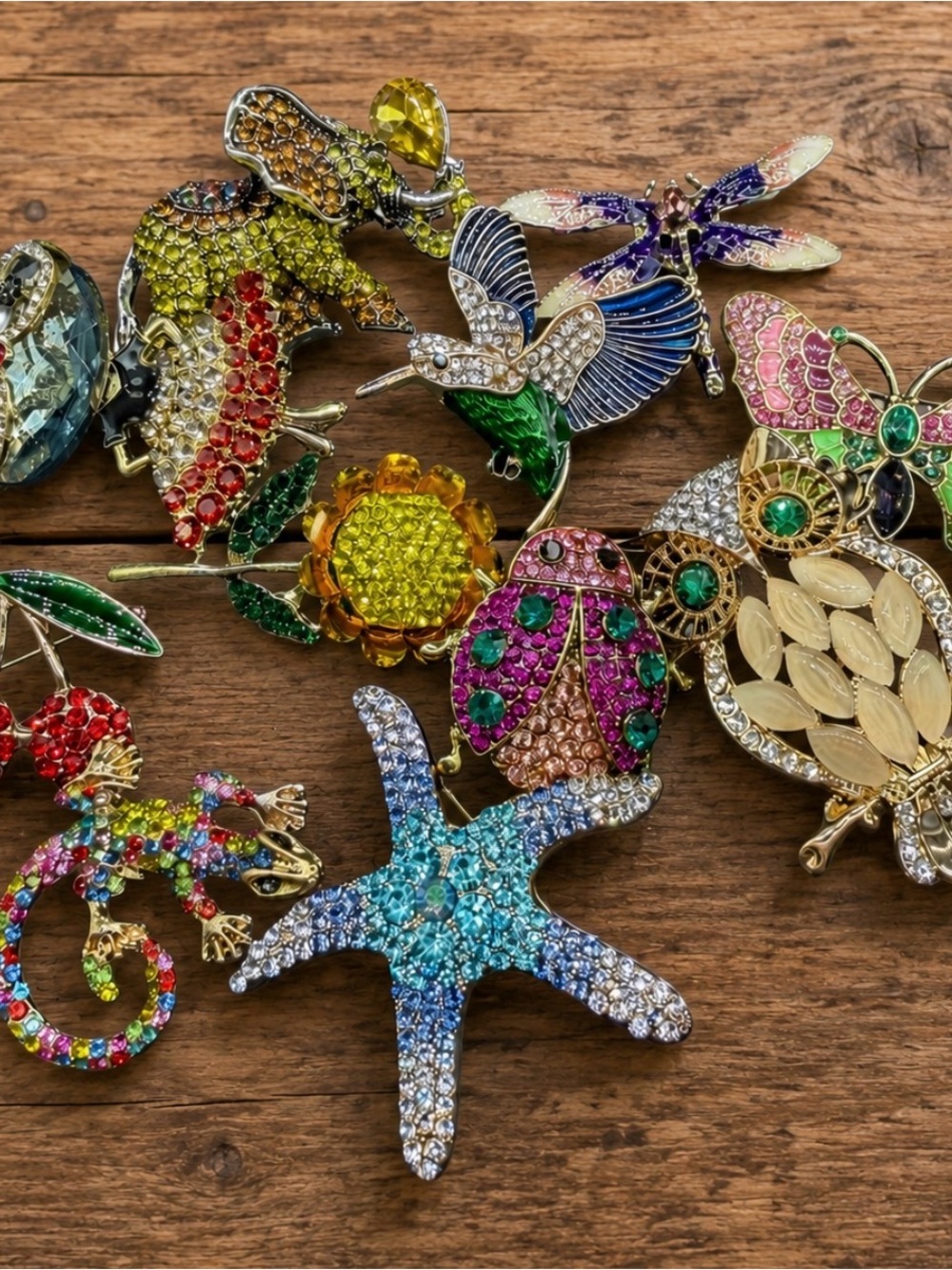 Mystery Brooch Lot | Vintage Inspired Rhinestone Jewelry (2-3 Brooches per lot )